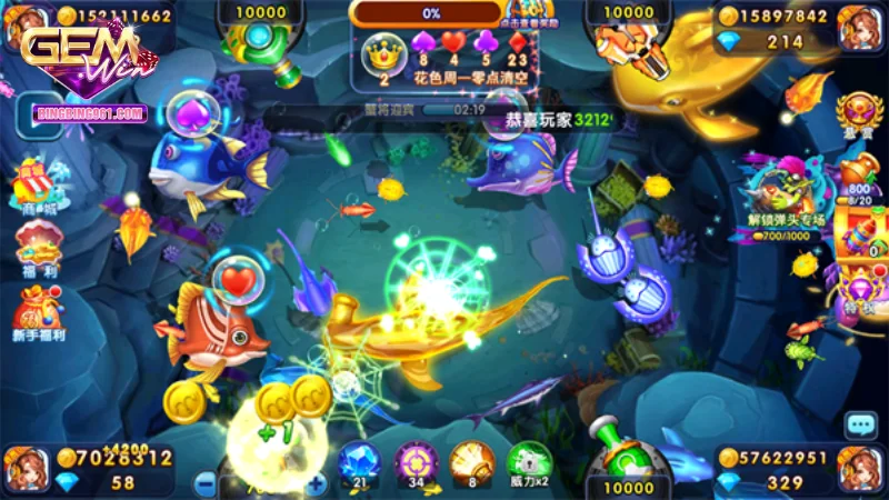 Mức trả thưởng của Gemwin cho game bắn cá săn rồng rất cao