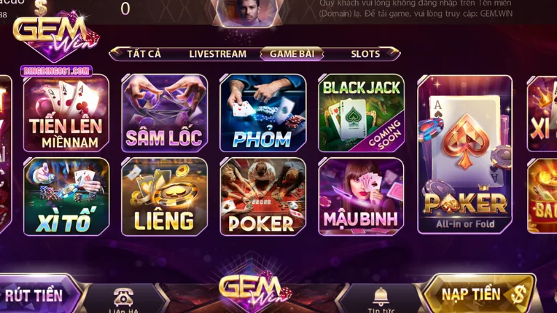 Bài Mậu Binh - Top 1 game bài đỉnh cao trong lòng bet thủ 7 Bài mậu binh tại Gemwin có nhiều tính năng hiện đại